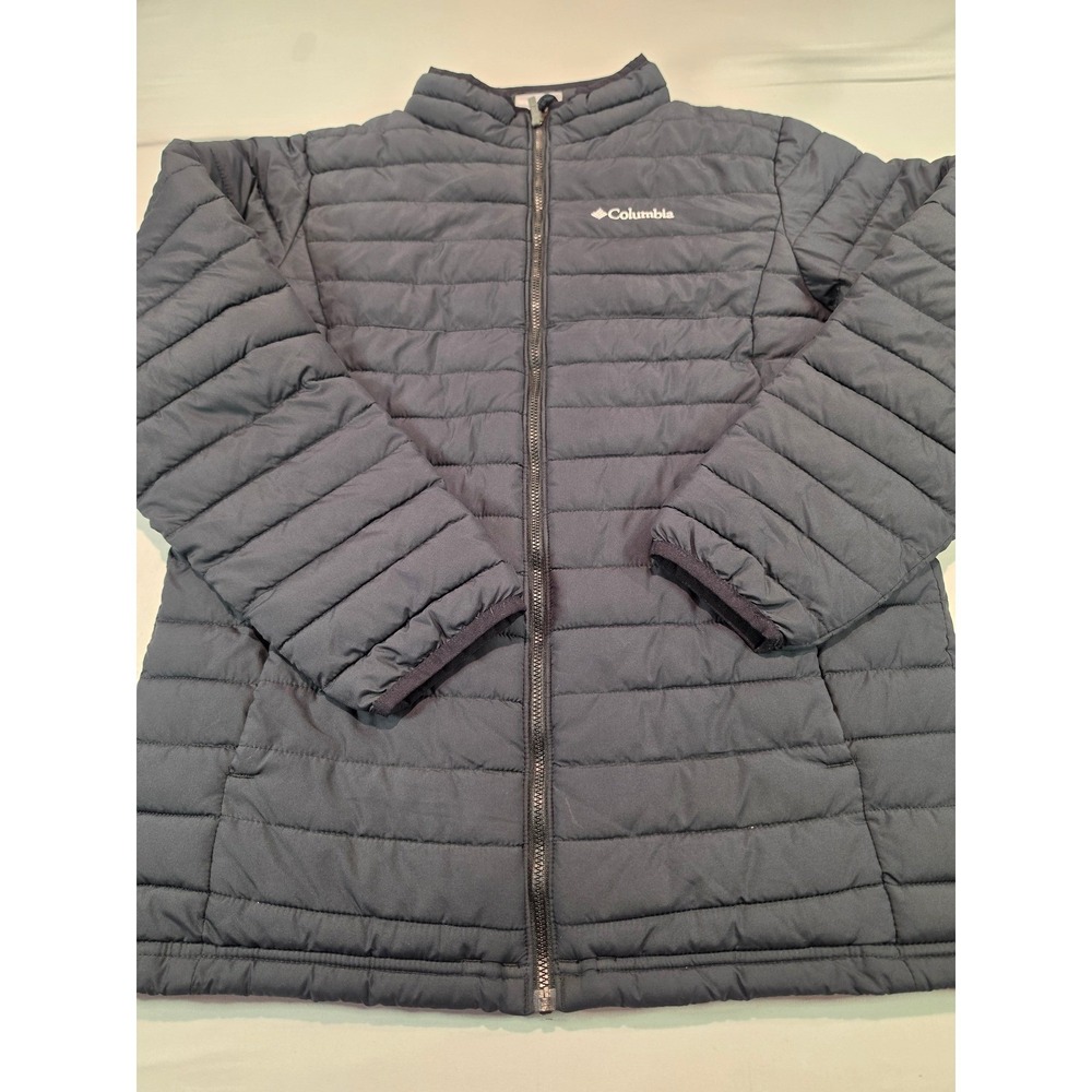 Columbia Kids XL 18/20 Omni-Heat Puffer Jacket Black Full Zip Quilted Coat 1237